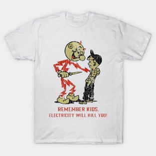 Electricity Will Kill You Kids 1991 T-Shirt